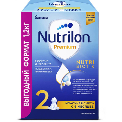 Молочная смесь Nutrilon Premium 2 1200 г 12